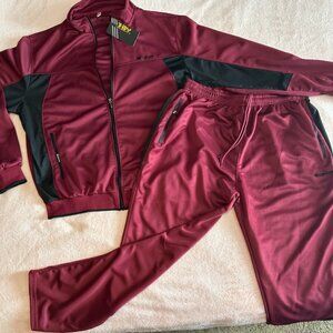 Sweatsuit, maroon XXL